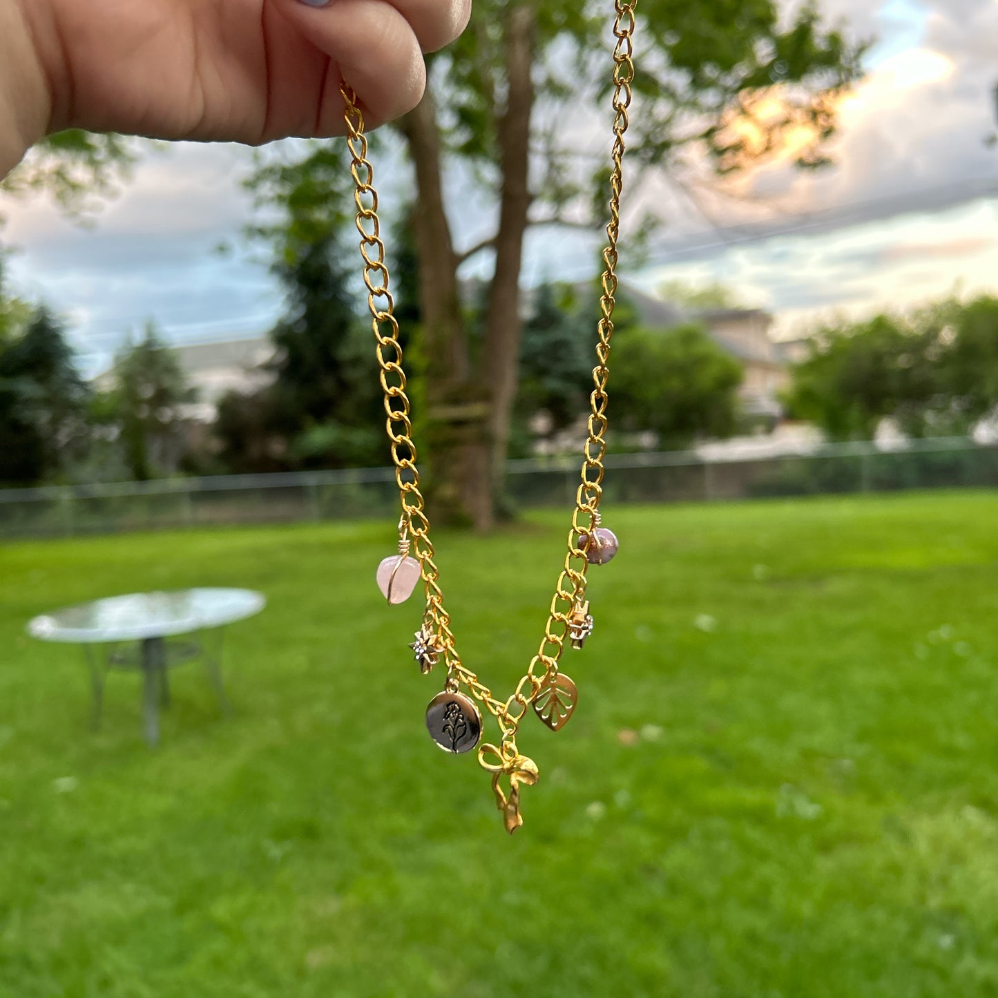 💕✨Gold girly charm necklace✨💕