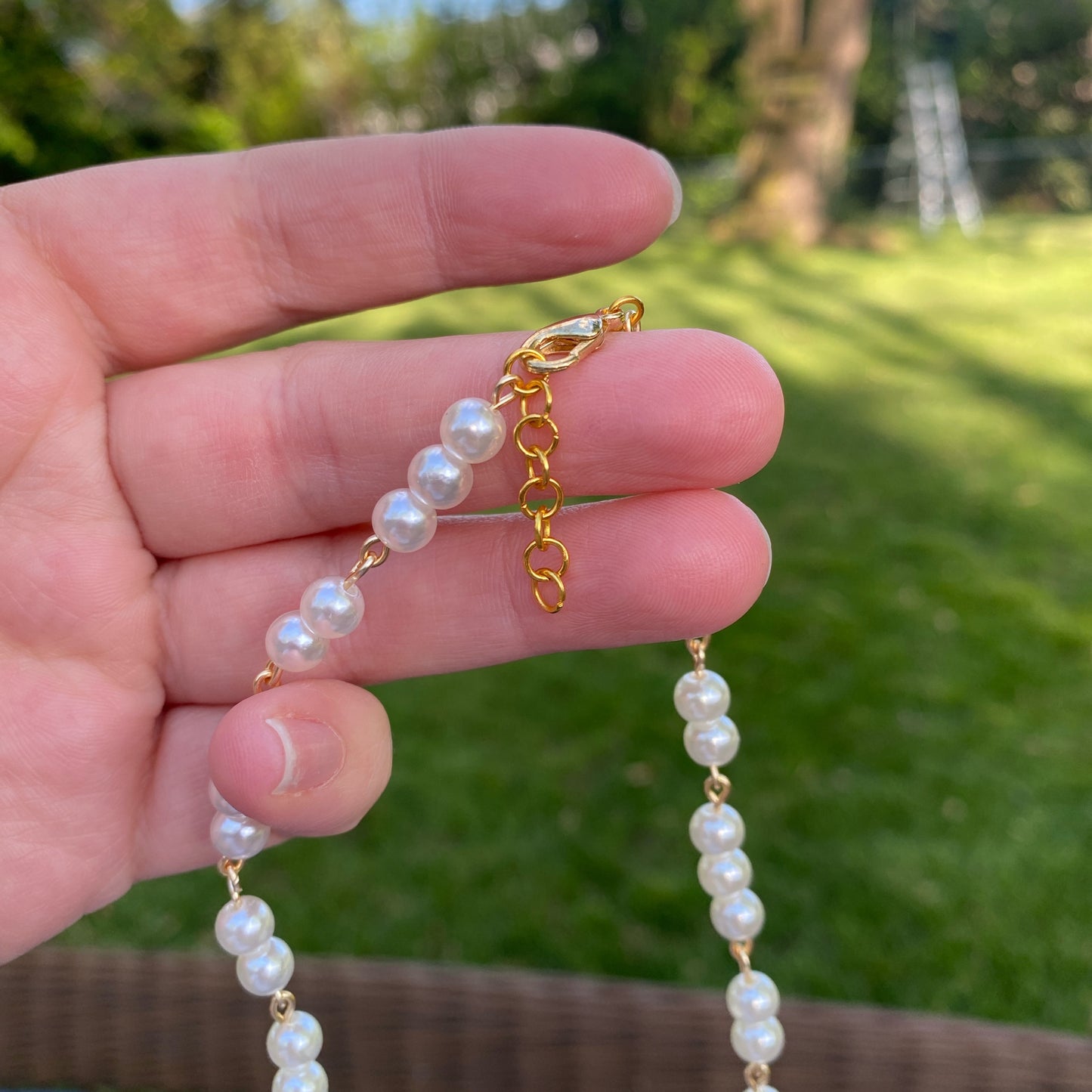 ✨🎀 pearly bow necklace🎀✨
