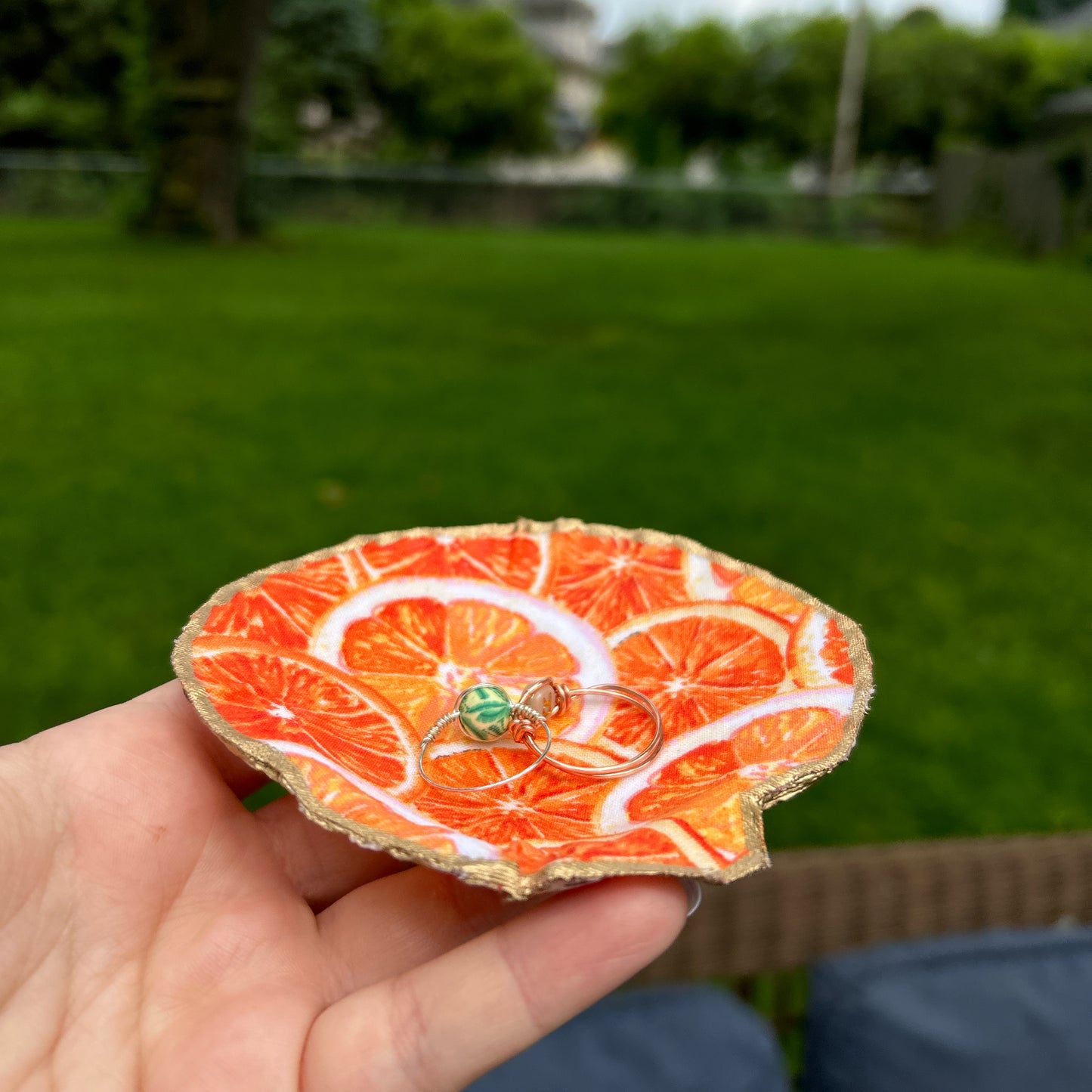 🍊Orange seashell tray🍊