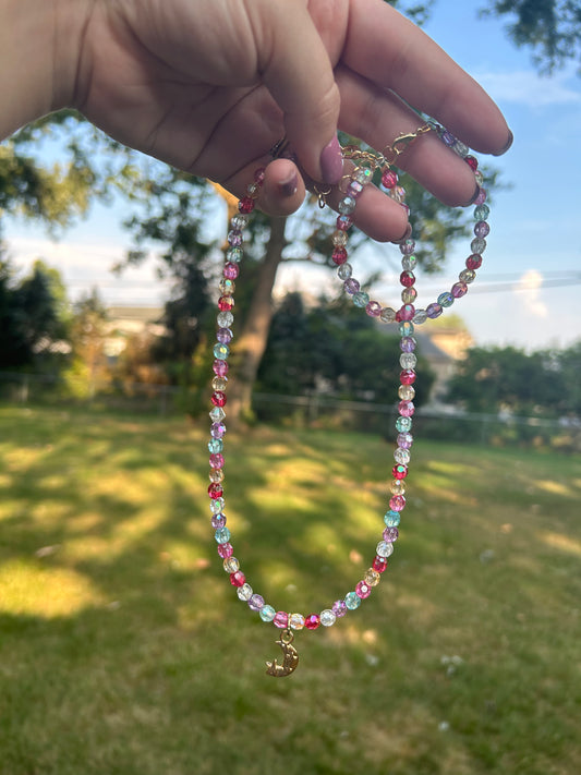 🌙Pretty moon necklace with matching bracelet 🌙