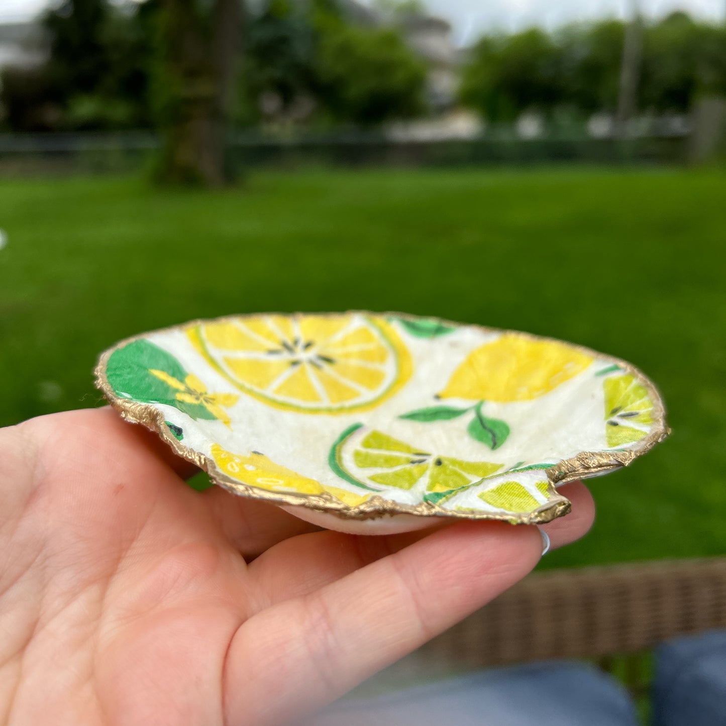 🍋🍋‍🟩Lemon lime seashell tray🍋‍🟩🍋