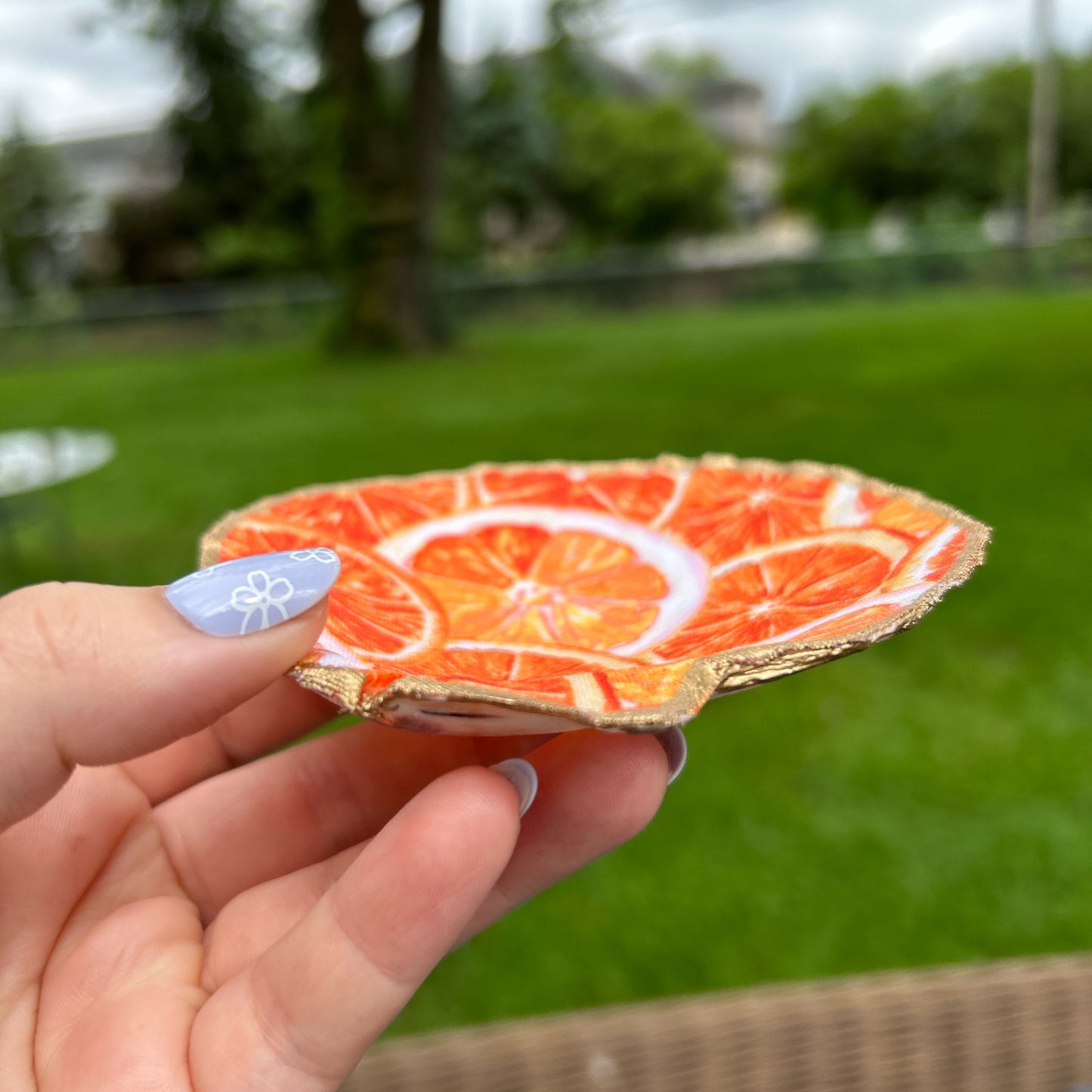 🍊Orange seashell tray🍊