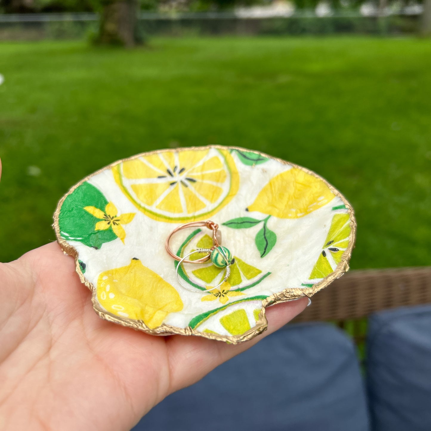 🍋🍋‍🟩Lemon lime seashell tray🍋‍🟩🍋