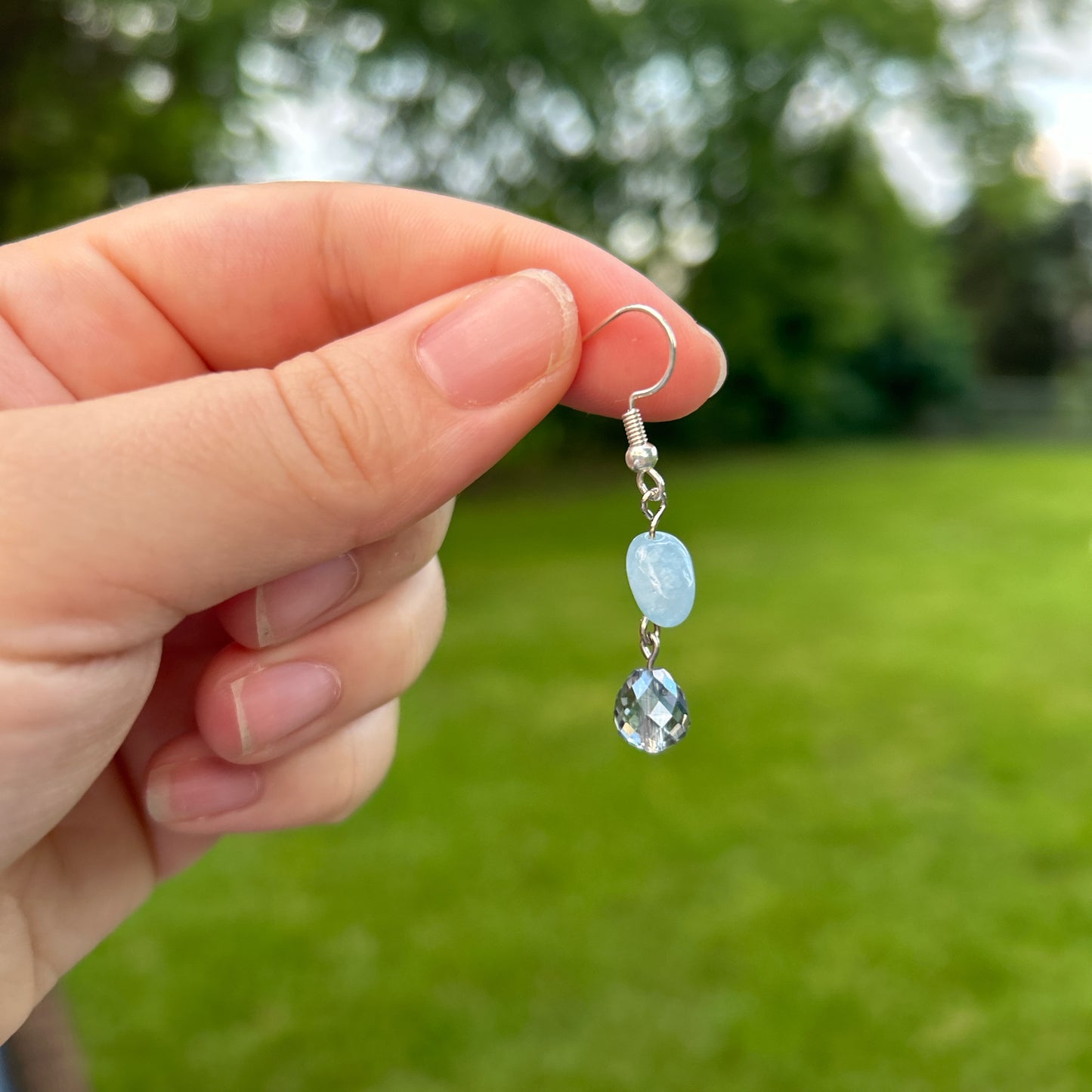 💎blue crystaly earrings💎