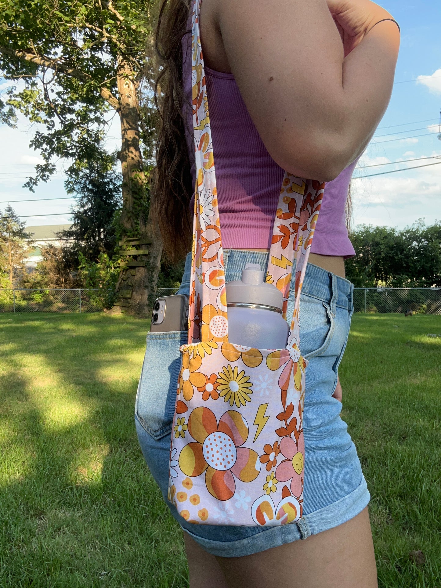 Mini cross body bottle bag