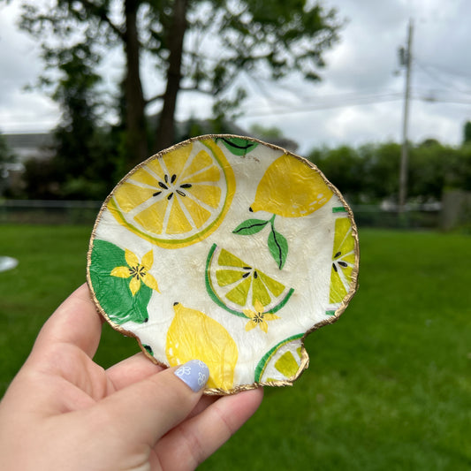 🍋🍋‍🟩Lemon lime seashell tray🍋‍🟩🍋